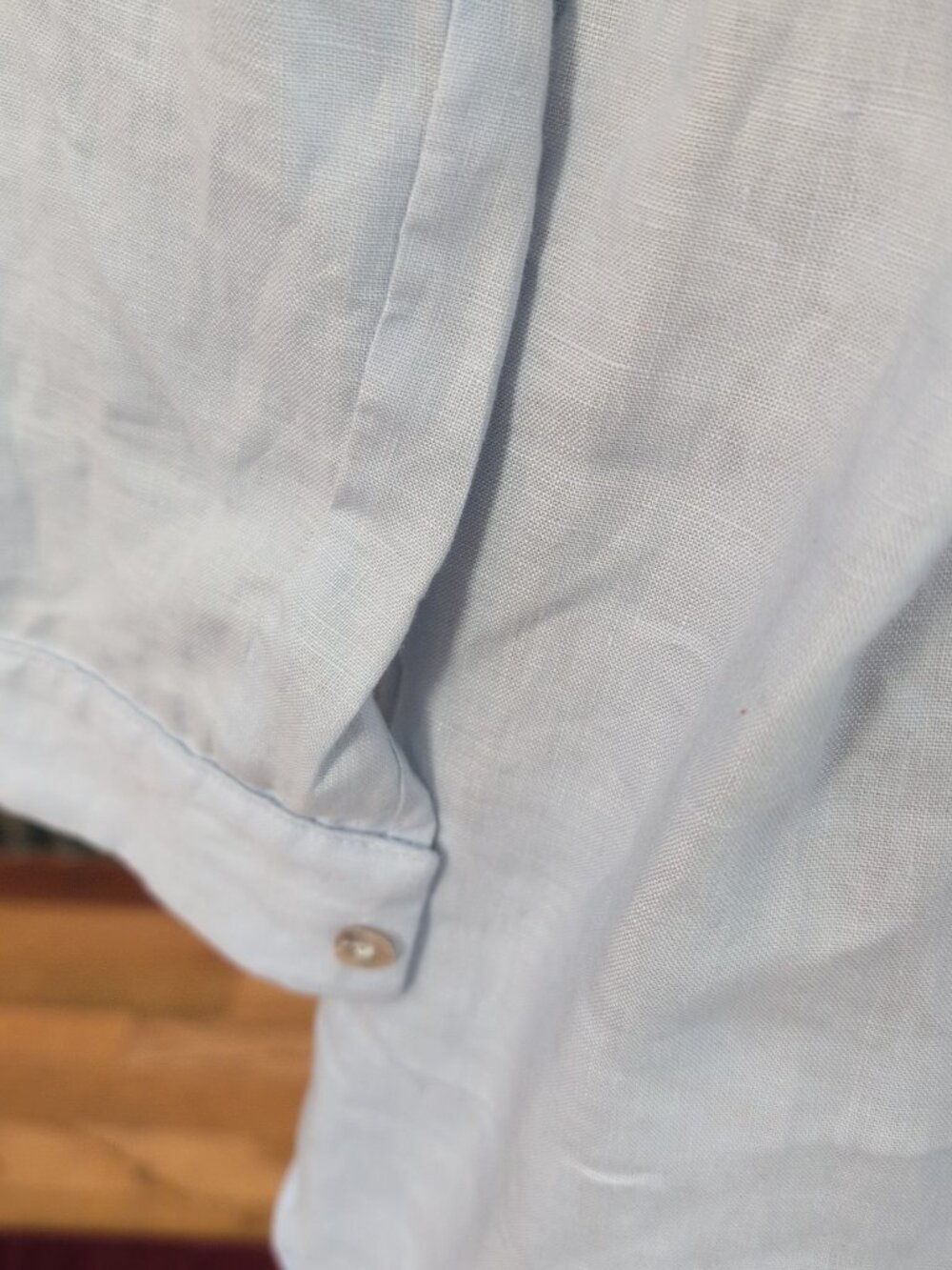 OnBir 100% Lite Blue Linen Dress NWT One Size - Picture 4 of 12